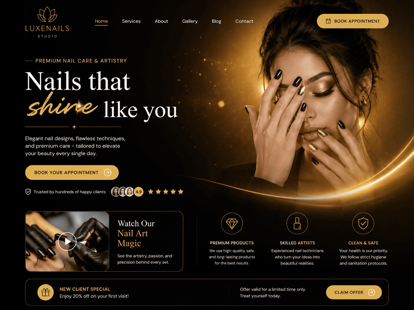 Luxenails website