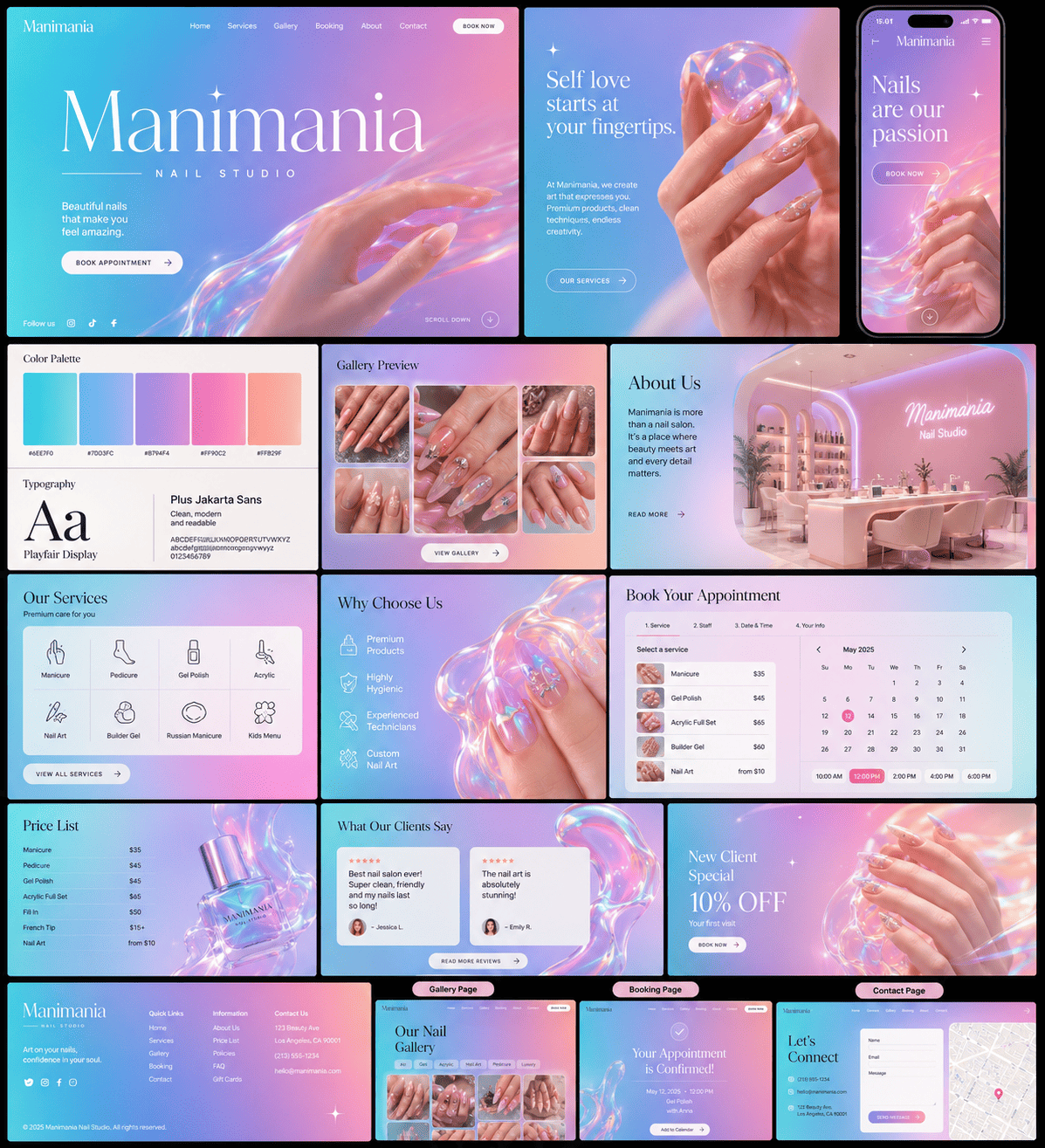 Lunails website design by Plutus Agency
